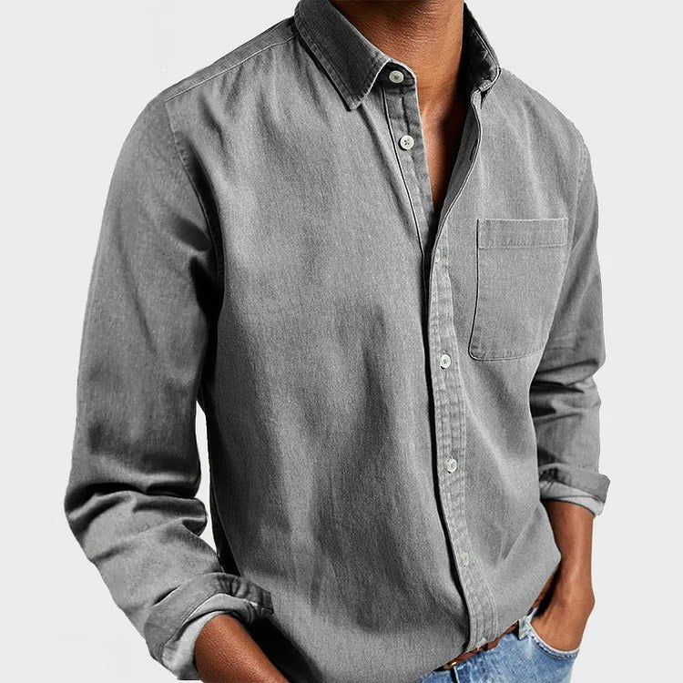 Henry | Men's Tailored Cotton Shirt, Smart Everyday Shirt | My Sweet Wardrobe | Grey