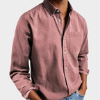 Henry | Men's Tailored Cotton Shirt, Smart Everyday Shirt | My Sweet Wardrobe | Salmon