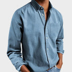 Henry | Men's Tailored Cotton Shirt, Smart Everyday Shirt | My Sweet Wardrobe | Sky Blue