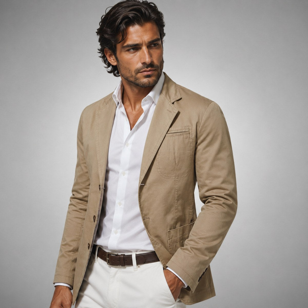 Holden | Men's Tailored Casual Jacket, Smart Business Casual Jacket | My Sweet Wardrobe | Army Green