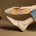 Holly | Women's Leather Mary Jane Mules, Pointed Toe Comfort Shoes | My Sweet Wardrobe