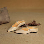 Holly | Women's Leather Mary Jane Mules, Pointed Toe Comfort Shoes | My Sweet Wardrobe