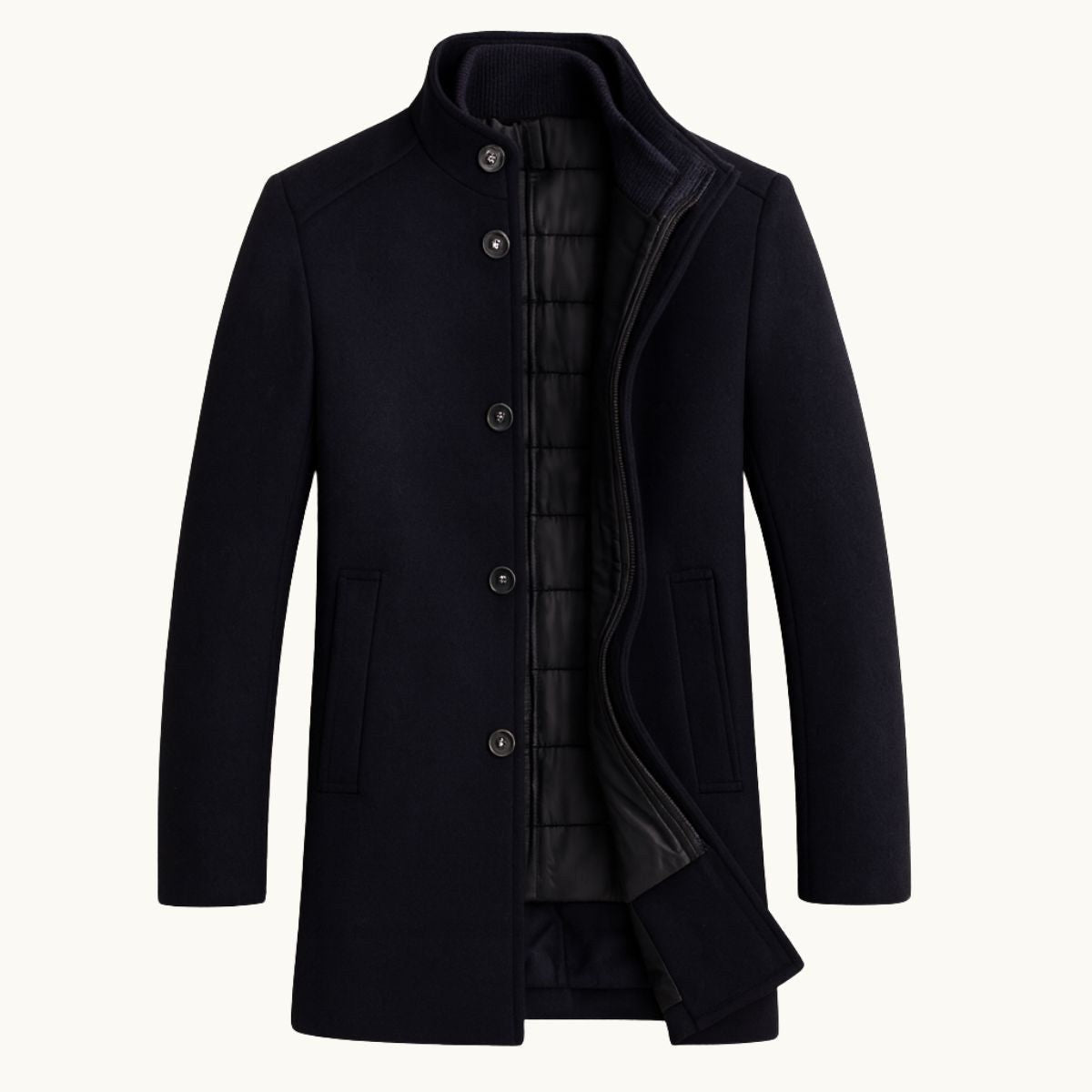 Hudson | Men's Premium Wool Overcoat, Tailored Winter Coat | My Sweet Wardrobe