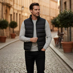 Hunter | Men's Quilted Puffer Gilet, Sleeveless Layering Gilet | My Sweet Wardrobe