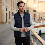 Hunter | Men's Quilted Puffer Gilet, Sleeveless Layering Gilet | My Sweet Wardrobe