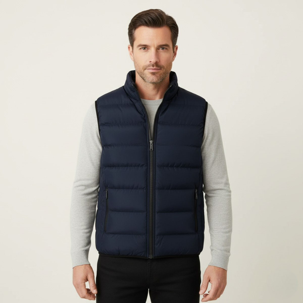 Hunter | Men's Quilted Puffer Gilet, Sleeveless Layering Gilet | My Sweet Wardrobe