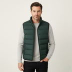 Hunter | Men's Quilted Puffer Gilet, Sleeveless Layering Gilet | My Sweet Wardrobe