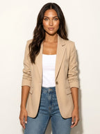 Imogen | Women's Tailored Blazer, Fitted Smart Jacket | My Sweet Wardrobe | Blauw