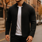 Ingo | Men's Cardigan with Textured Knit, Elegant Everyday Cardigan | My Sweet Wardrobe | Grey