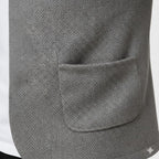 Ingo | Men's Cardigan with Textured Knit, Elegant Everyday Cardigan | My Sweet Wardrobe | Grey