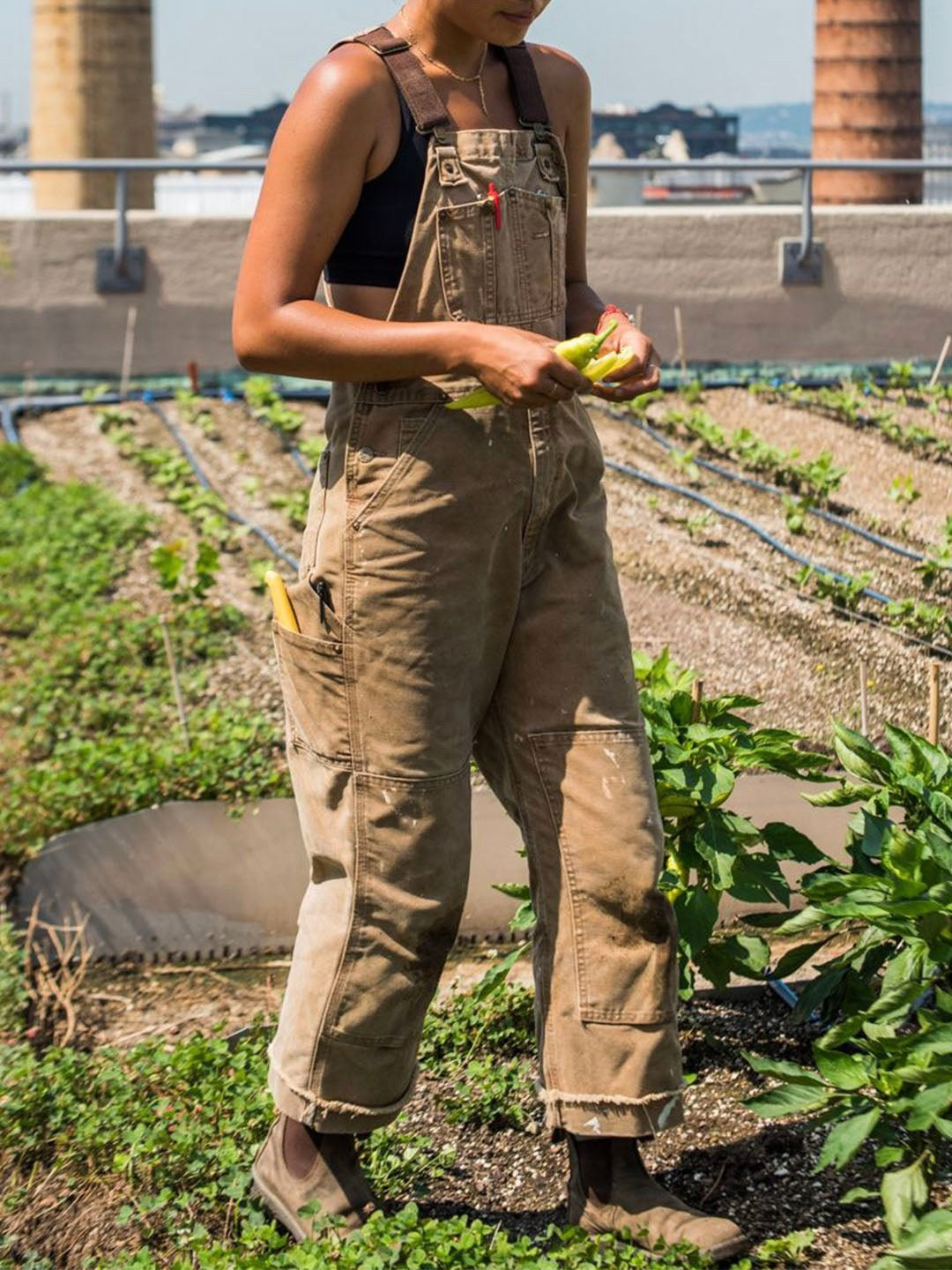 Iris | Women's Cotton Adjustable Dungarees, Functional Work Dungarees | My Sweet Wardrobe