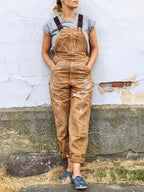 Iris | Women's Cotton Adjustable Dungarees, Functional Work Dungarees | My Sweet Wardrobe