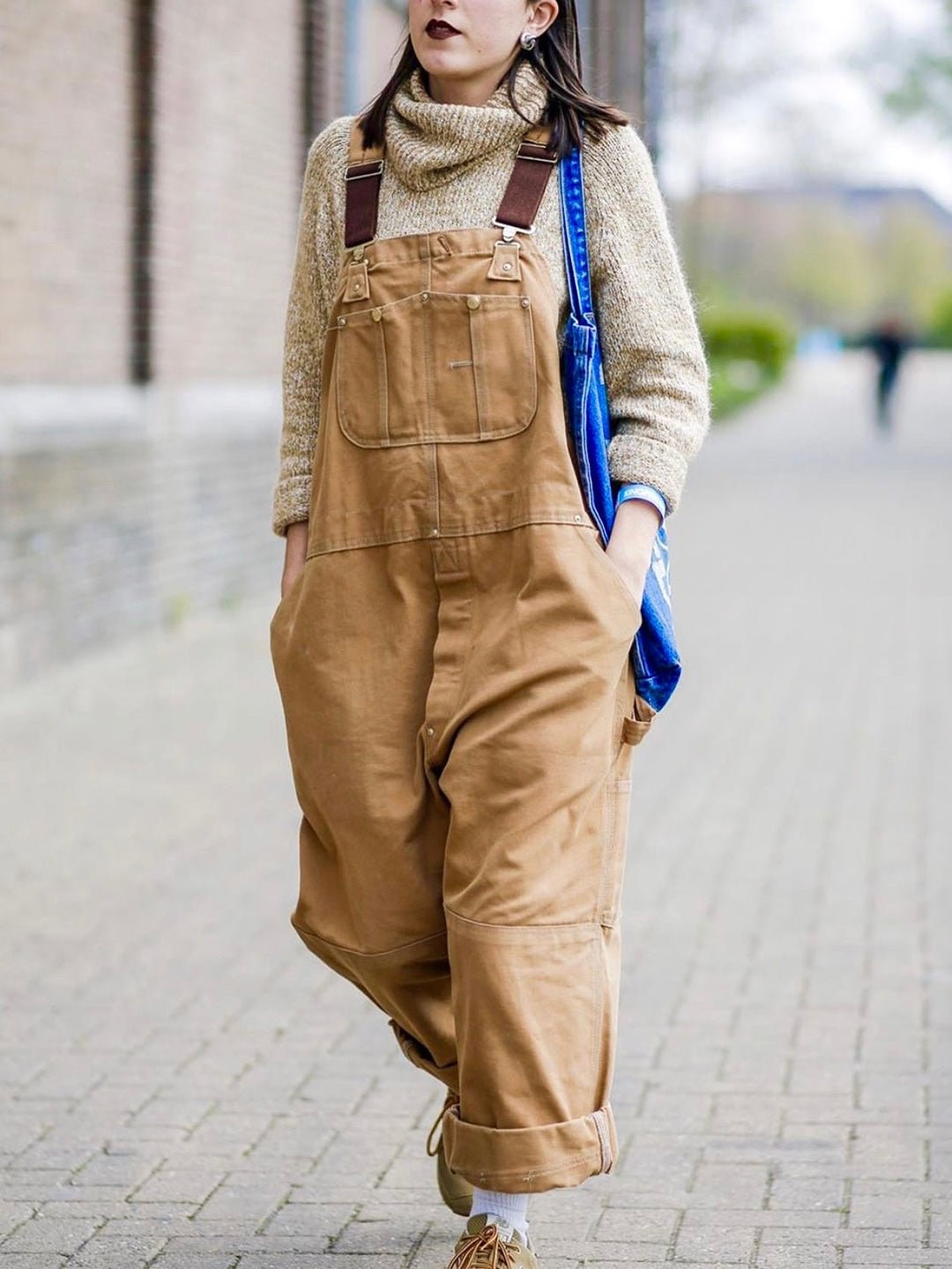 Iris | Women's Cotton Adjustable Dungarees, Functional Work Dungarees | My Sweet Wardrobe