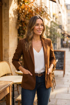 Isaline | Women's Tailored Blazer, Slim Fit Lapel Collar Trouser Suit | My Sweet Wardrobe