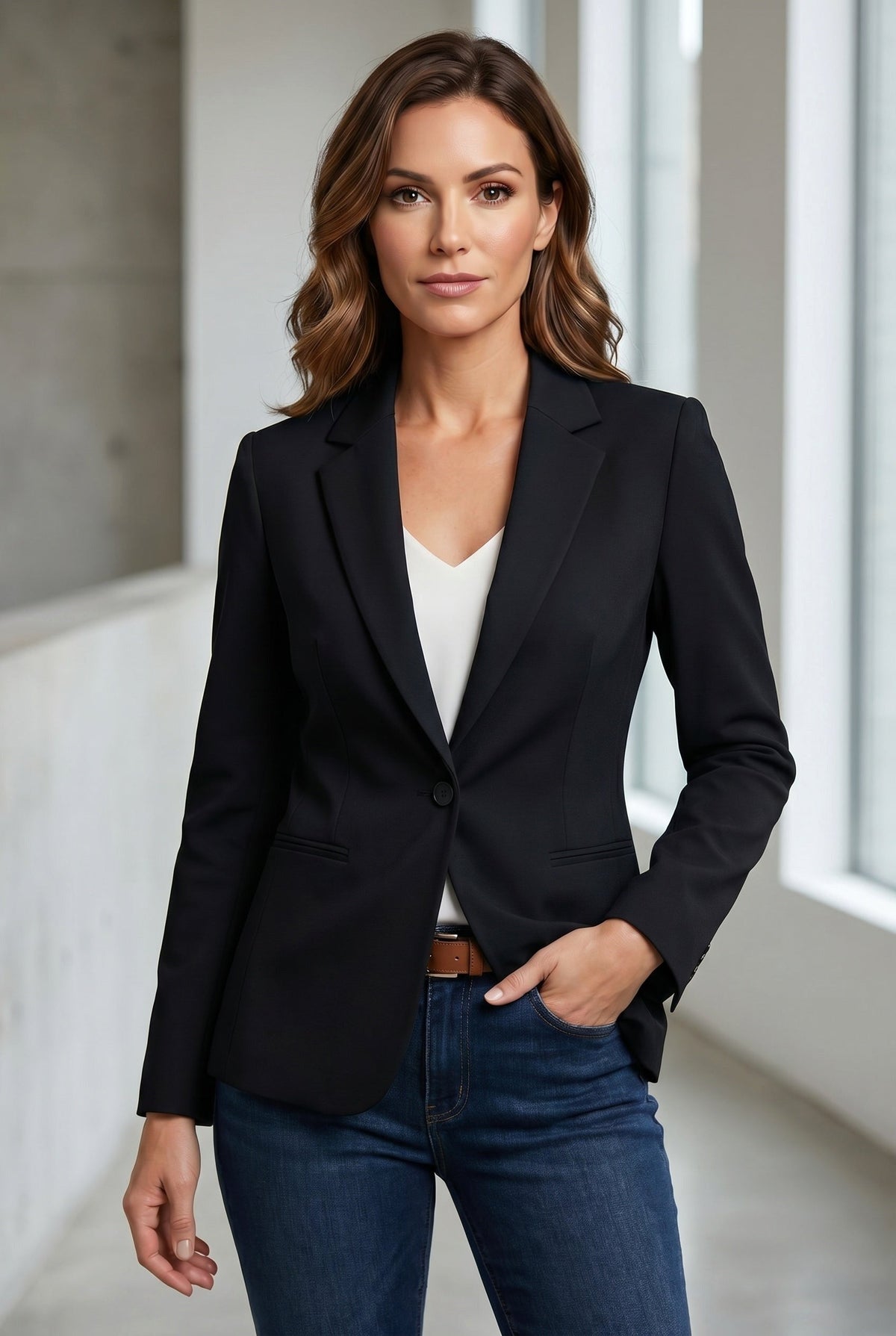 Isaline | Women's Tailored Blazer, Slim Fit Lapel Collar Trouser Suit | My Sweet Wardrobe