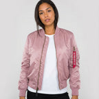 Isla | Women's Utility Bomber Jacket, Satin-Finish Autumn Jacket | My Sweet Wardrobe