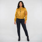 Isla | Women's Utility Bomber Jacket, Satin-Finish Autumn Jacket | My Sweet Wardrobe