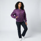 Isla | Women's Utility Bomber Jacket, Satin-Finish Autumn Jacket | My Sweet Wardrobe | Roze