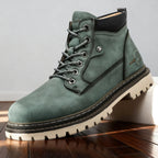 Jack | Men's Leather Work Boots, Lace-Up Anti-Slip Boots | My Sweet Wardrobe | Black