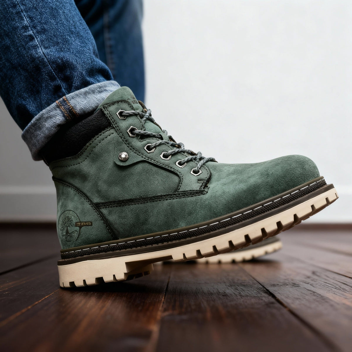 Jack | Men's Leather Work Boots, Lace-Up Anti-Slip Boots | My Sweet Wardrobe