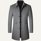 Jackson | Men's Wool Blend Tailored Coat, Longline Autumn Coat | My Sweet Wardrobe