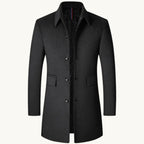 Jackson | Men's Wool Blend Tailored Coat, Longline Autumn Coat | My Sweet Wardrobe