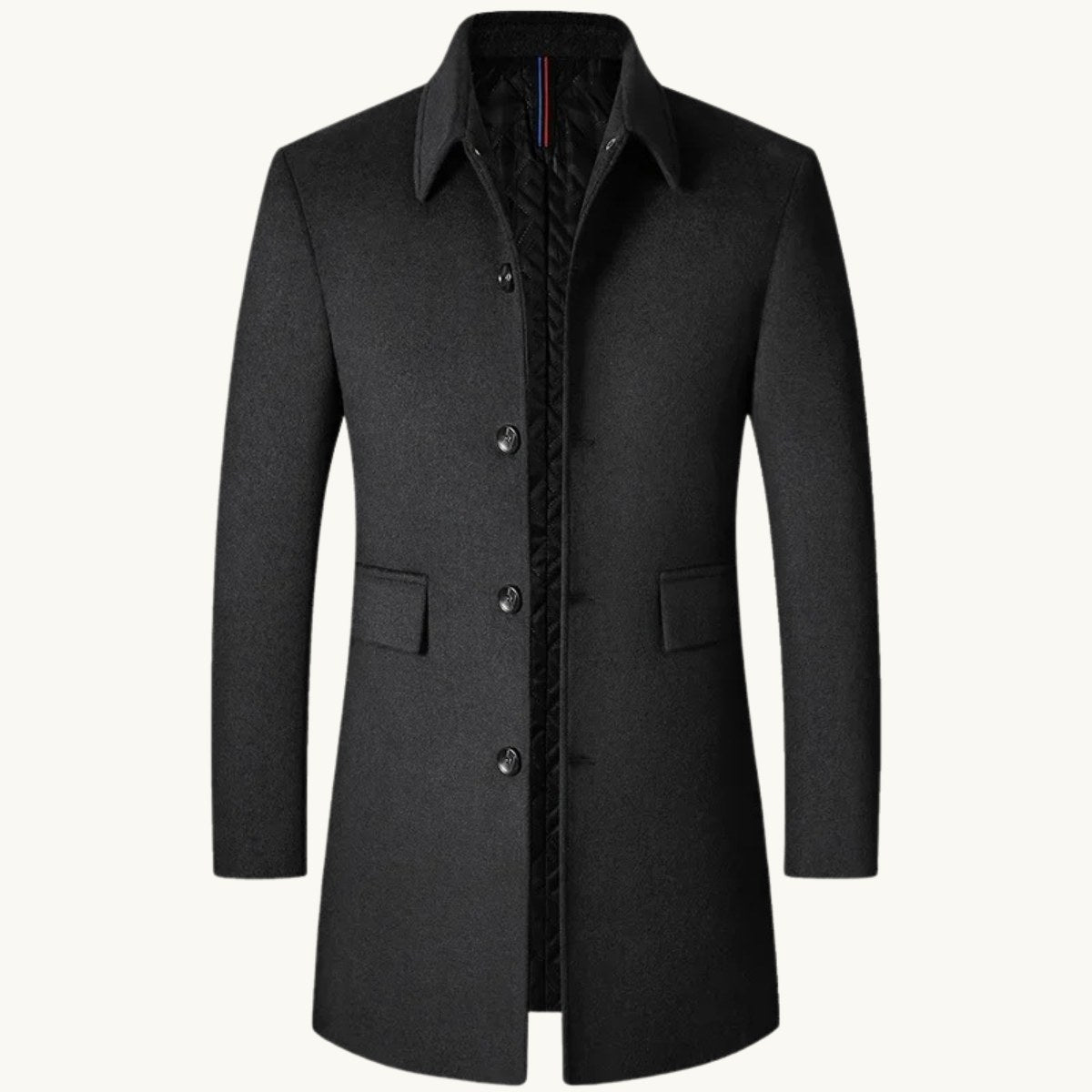 Jackson | Men's Wool Blend Tailored Coat, Longline Autumn Coat | My Sweet Wardrobe