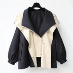 Jacqueline | Women's Oversized Layered Jacket, Practical Autumn Jacket | My Sweet Wardrobe