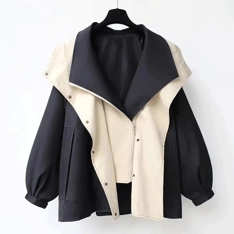 Jacqueline | Women's Oversized Layered Jacket, Practical Autumn Jacket | My Sweet Wardrobe