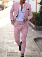 Jacob | Men's Slim-Fit Two-Piece Linen Suit – Elegant Suit | My Sweet Wardrobe
