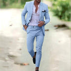 Jacob | Men's Slim-Fit Two-Piece Linen Suit – Elegant Suit | My Sweet Wardrobe