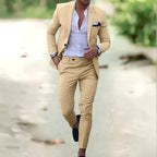 Jacob | Men's Slim-Fit Two-Piece Linen Suit – Elegant Suit | My Sweet Wardrobe