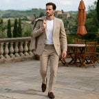 Jacob | Men's Slim-Fit Two-Piece Linen Suit – Elegant Suit | My Sweet Wardrobe