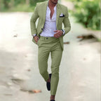 Jacob | Men's Slim-Fit Two-Piece Linen Suit – Elegant Suit | My Sweet Wardrobe