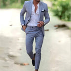 Jacob | Men's Slim-Fit Two-Piece Linen Suit – Elegant Suit | My Sweet Wardrobe