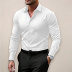 James | Men's Long Sleeve Smart Shirt, Tailored Formal Shirt | My Sweet Wardrobe | White
