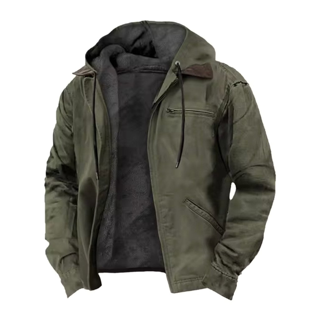 Jamie | Men's Hooded Full Zip Jacket, Lined Casual Jacket | My Sweet Wardrobe | Navy Blue