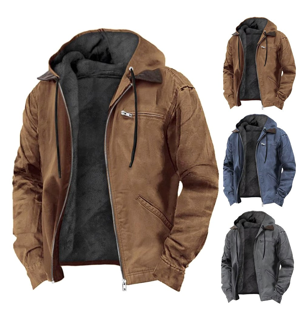Jamie | Men's Hooded Full Zip Jacket, Lined Casual Jacket | My Sweet Wardrobe