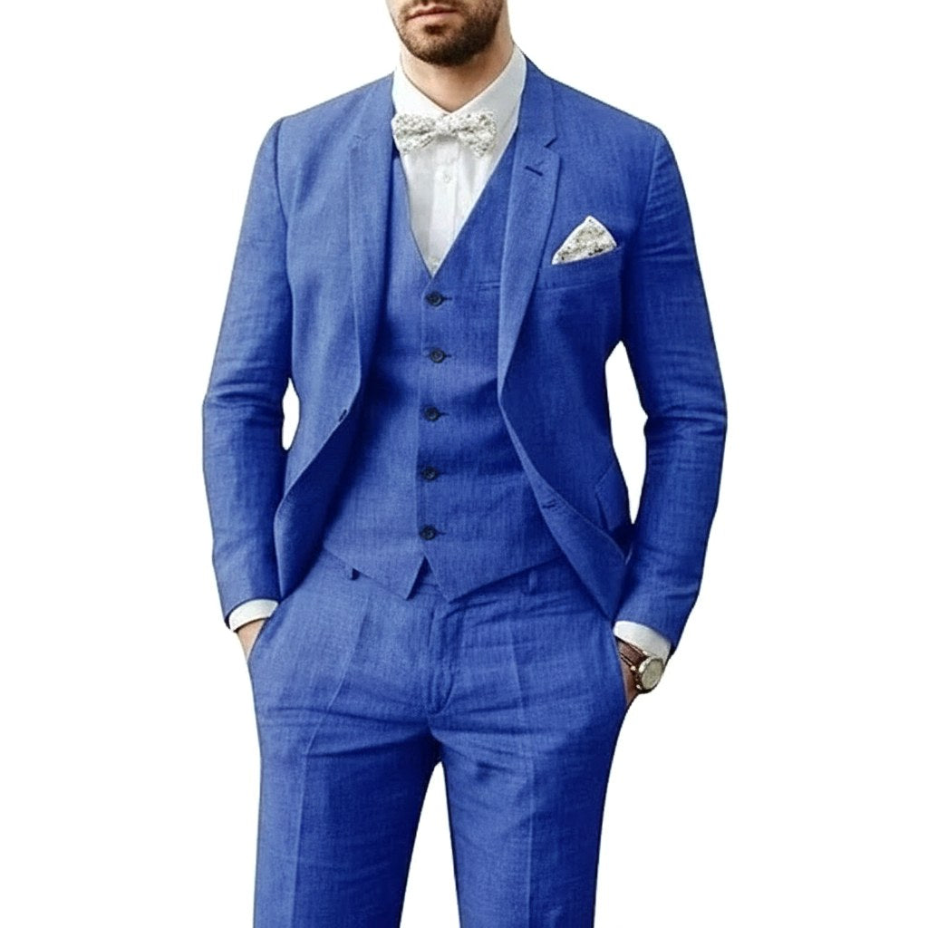 Johannes | Men's Three-Piece Suit in Royal Blue, Wedding Suit | My Sweet Wardrobe | Light Blue