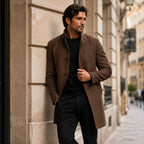 Jordan | Men's Wool Overcoat, Classic Wool Coat | Dressific