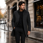 Jordan | Men's Wool Overcoat, Classic Wool Coat | Dressific
