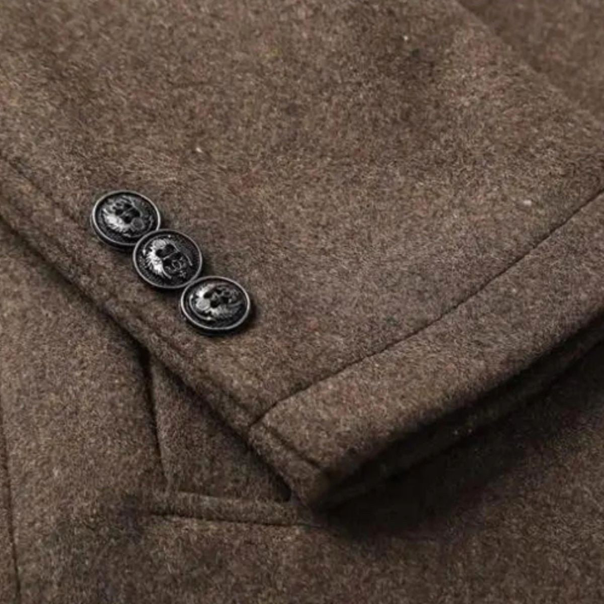 Jordan | Men's Wool Overcoat, Classic Wool Coat | Dressific