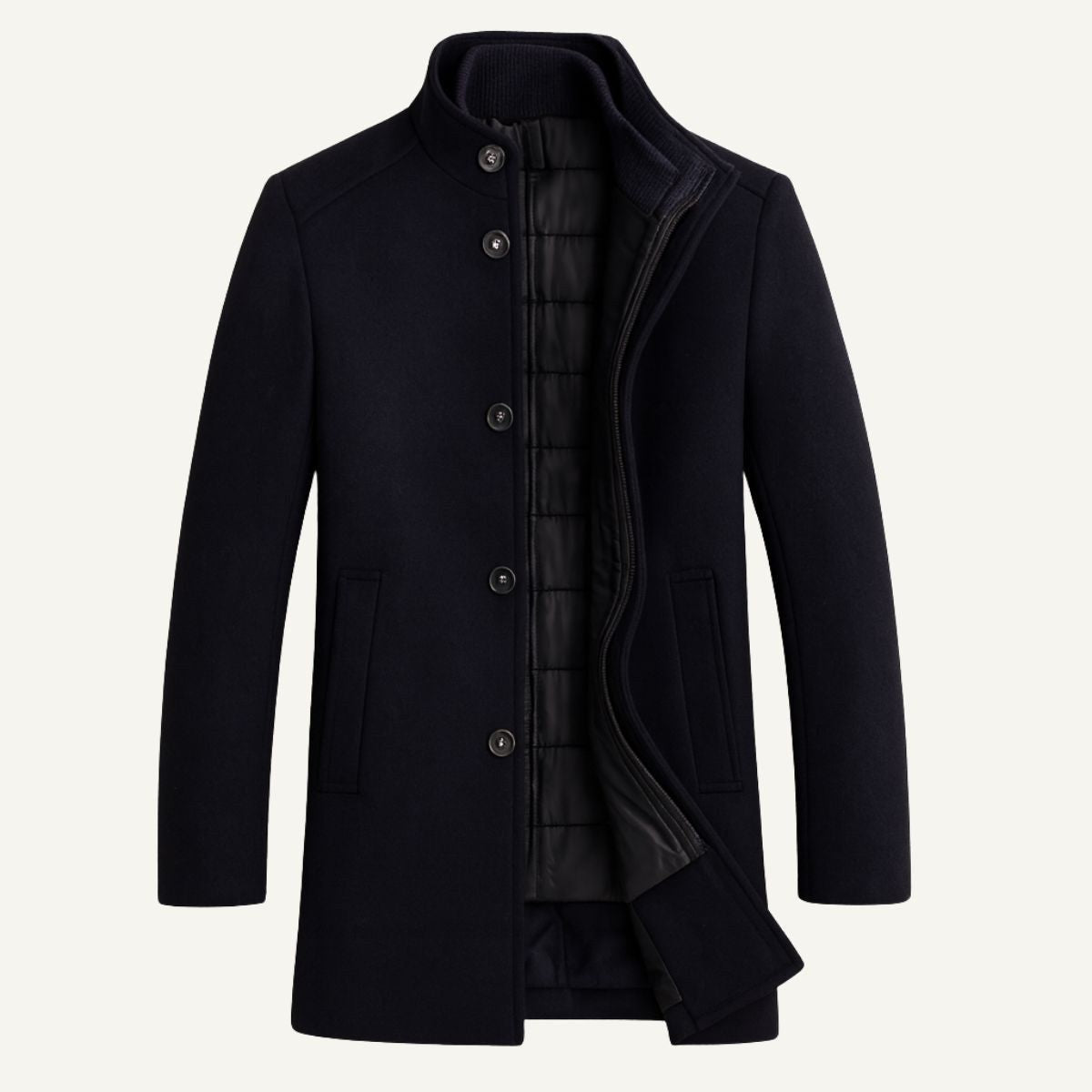 Jordan | Men's Wool Overcoat, Classic Wool Coat | Dressific