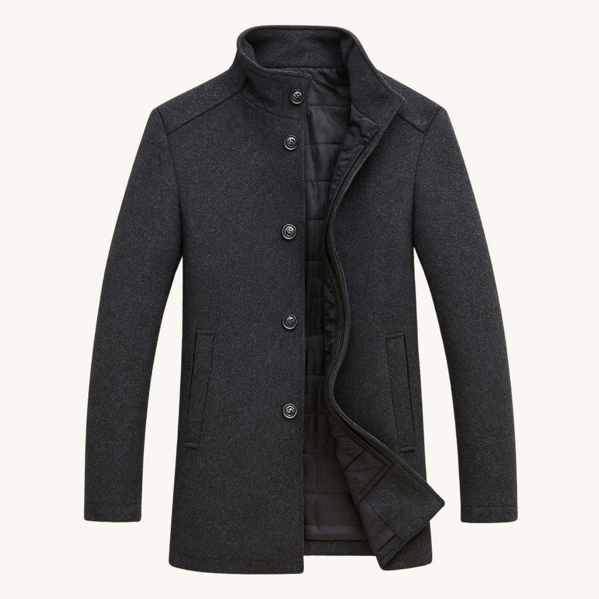 Jordan | Men's Wool Overcoat, Classic Wool Coat | Dressific