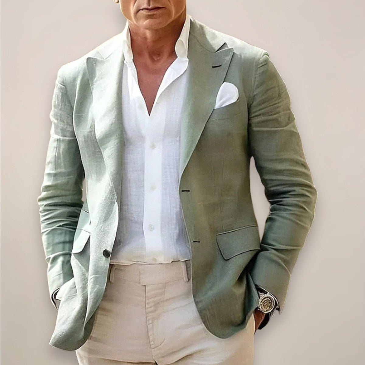 Joseph | Men's Lightweight Blazer, Smart-Casual Jacket | My Sweet Wardrobe | Sage Green