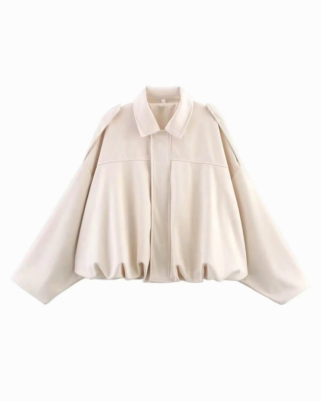 Josette | Women's Faux Suede Collared Bomber Jacket, Structured Collar Jacket | My Sweet Wardrobe