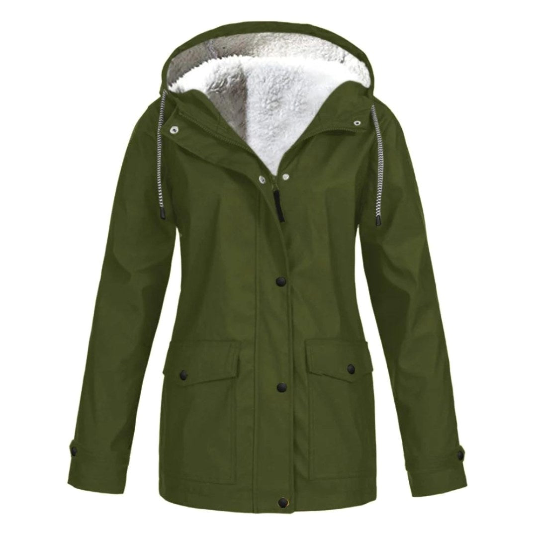 Judith | Women's Windproof Hooded Rain Jacket, Lightweight Autumn Coat | My Sweet Wardrobe | Sky Blue