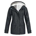 Judith | Women's Windproof Hooded Rain Jacket, Lightweight Autumn Coat | My Sweet Wardrobe | White
