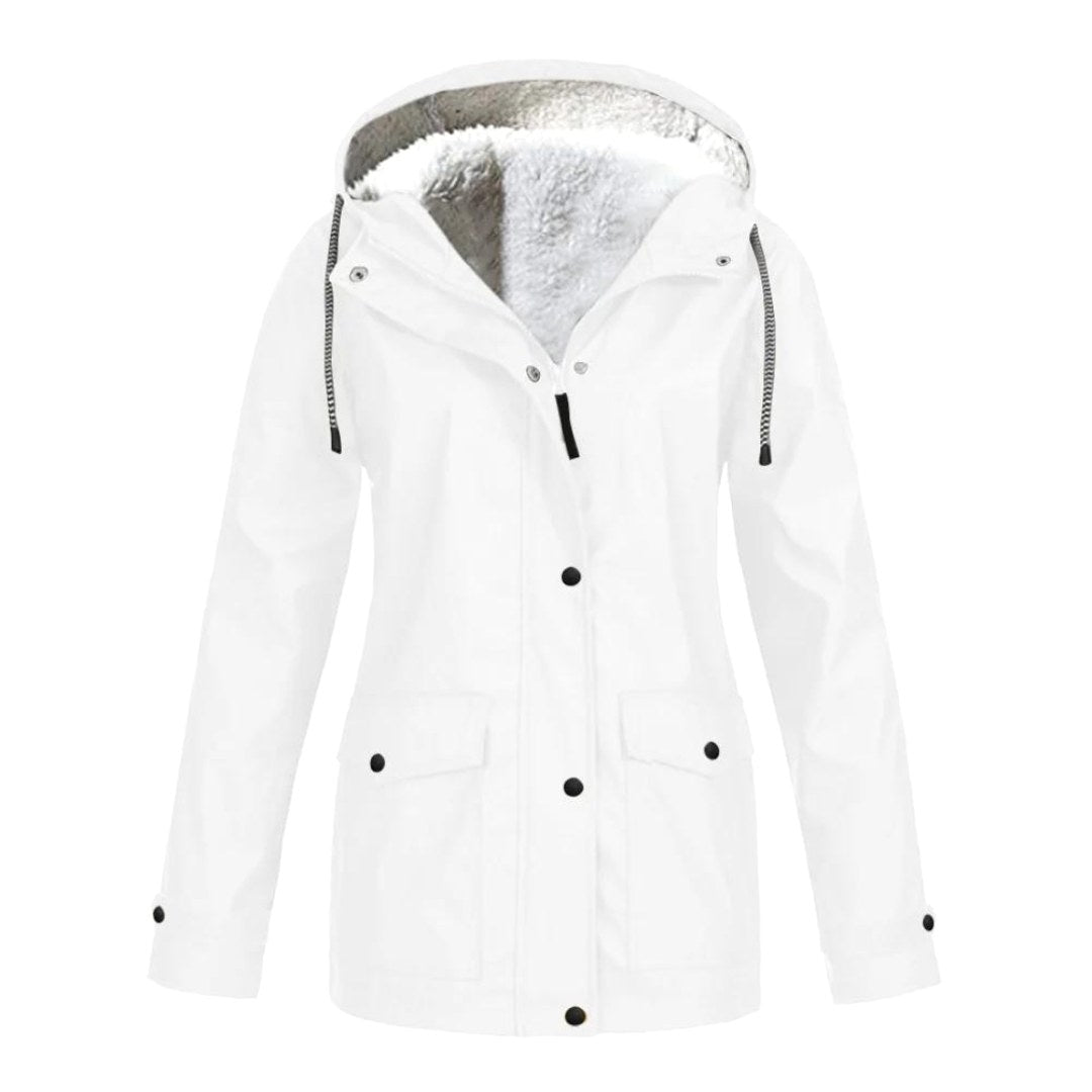 Judith | Women's Windproof Hooded Rain Jacket, Lightweight Autumn Coat | My Sweet Wardrobe | Dark Blue