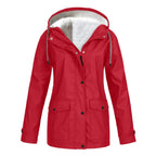 Judith | Women's Windproof Hooded Rain Jacket, Lightweight Autumn Coat | My Sweet Wardrobe | Light Grey